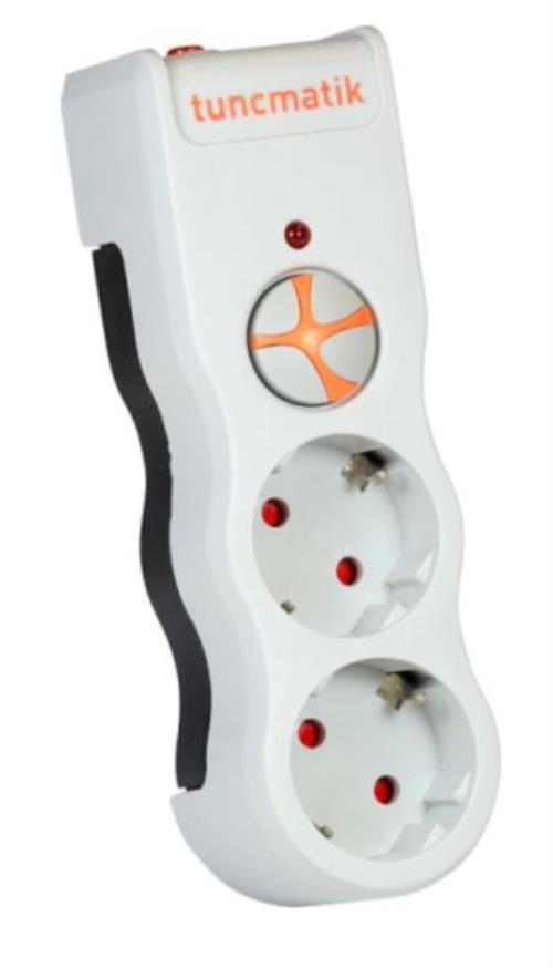 TUNÇMATİK TSK19021 Powersurge2 Enerji Koruma Prizi 2li 1050 Joule Beyaz akım koruma